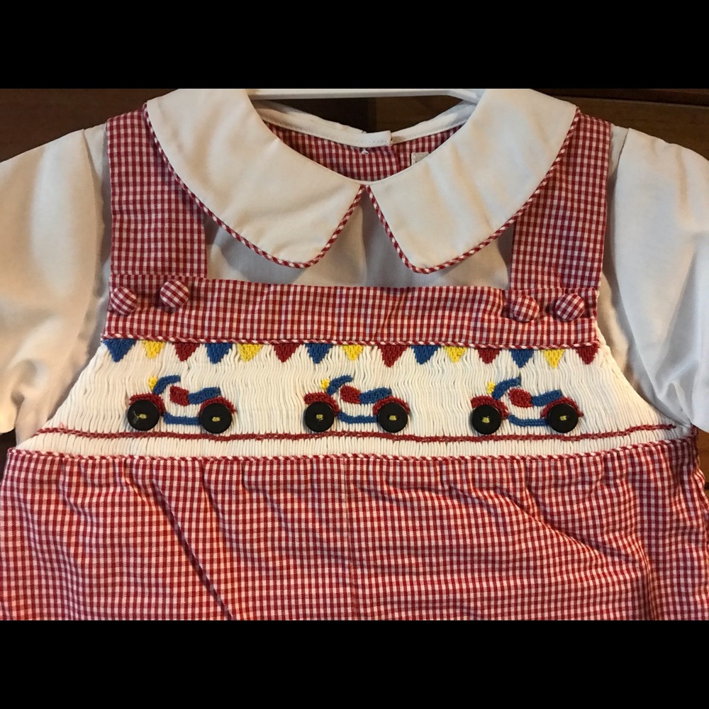 John John Smocked Motorcycles inset.